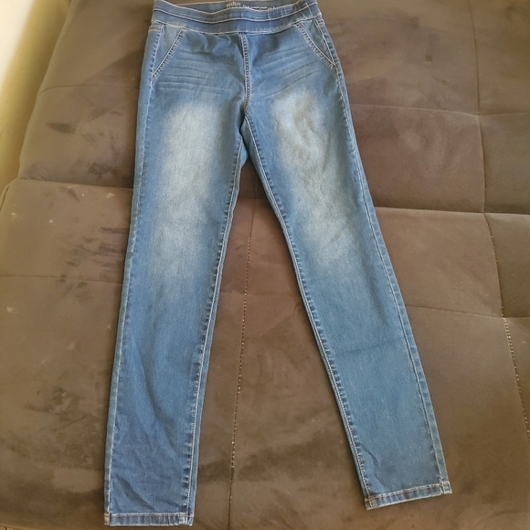 High waist pull on jeans leggings - Picture 2 of 7